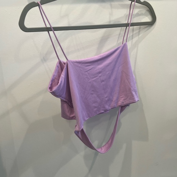 Lavender Tank Crop Top - Picture 2 of 3